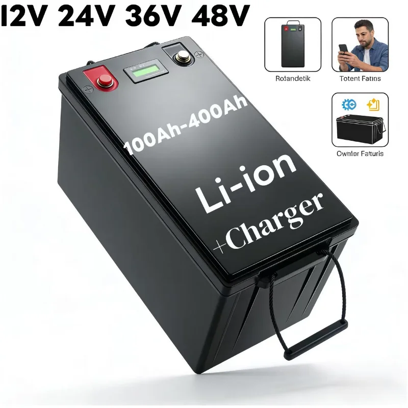 Lifepo4 12V 100Ah Bms Bluetooth - Baterai Lithium BMS Bluetooth | 12V-48V