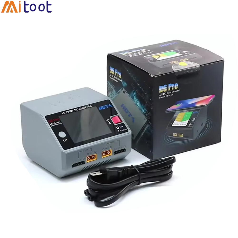 HOTA D6 Pro Hitam AC 200W DC 2 - Hota D6 Pro Dual Lipo Charger ulasan dan harga
