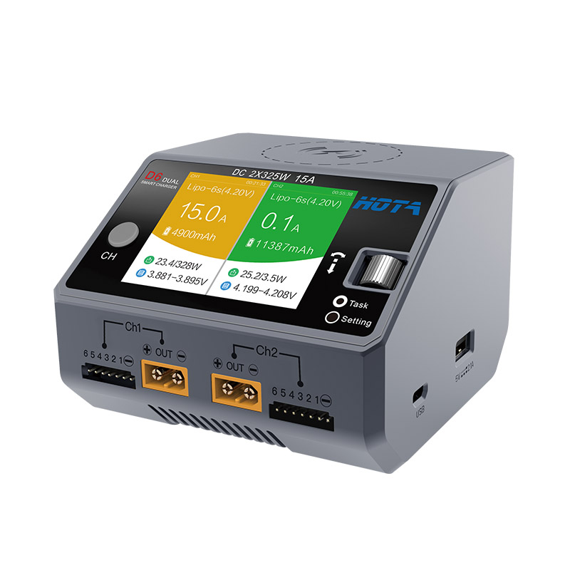 HOTA D6 Pro pengisi daya salur - Hota D6 Pro Dual Lipo Charger ulasan dan harga