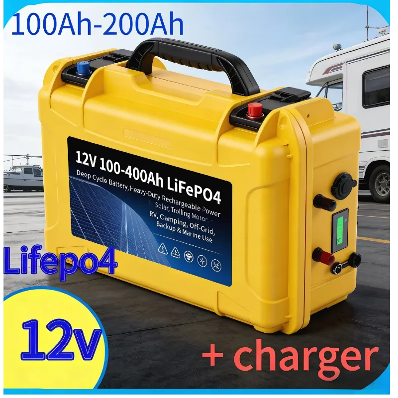 12V LiFePO4 100‑200Ah |   Blue - Lifepo4 12V 100Ah Bms Bluetooth ulasan dan harga