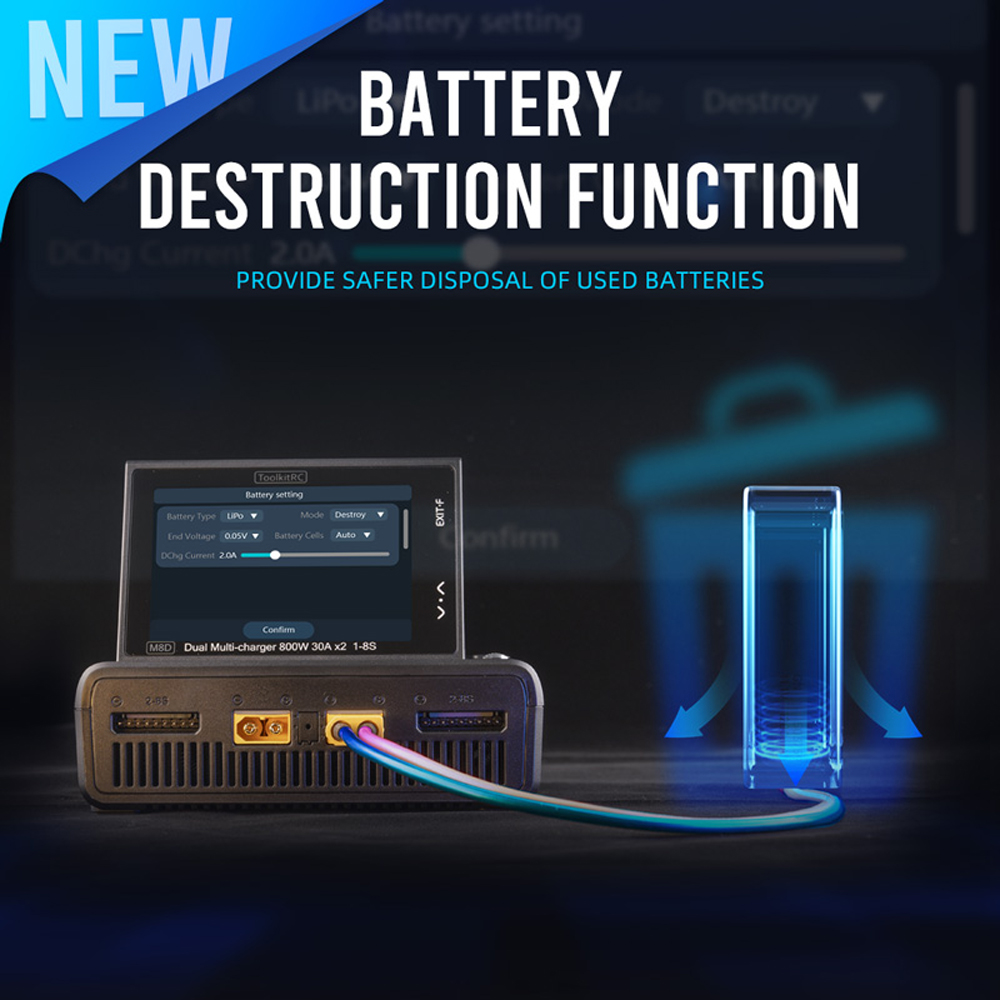 ToolkitRC M8D Pengisi Daya Pin - Toolkitrc M6Dac Smart Charger ulasan dan harga