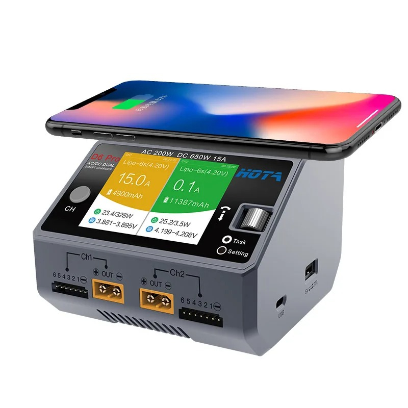 Pengisi Daya Baterai Pintar D6 - Hota D6 Pro Dual Lipo Charger ulasan dan harga