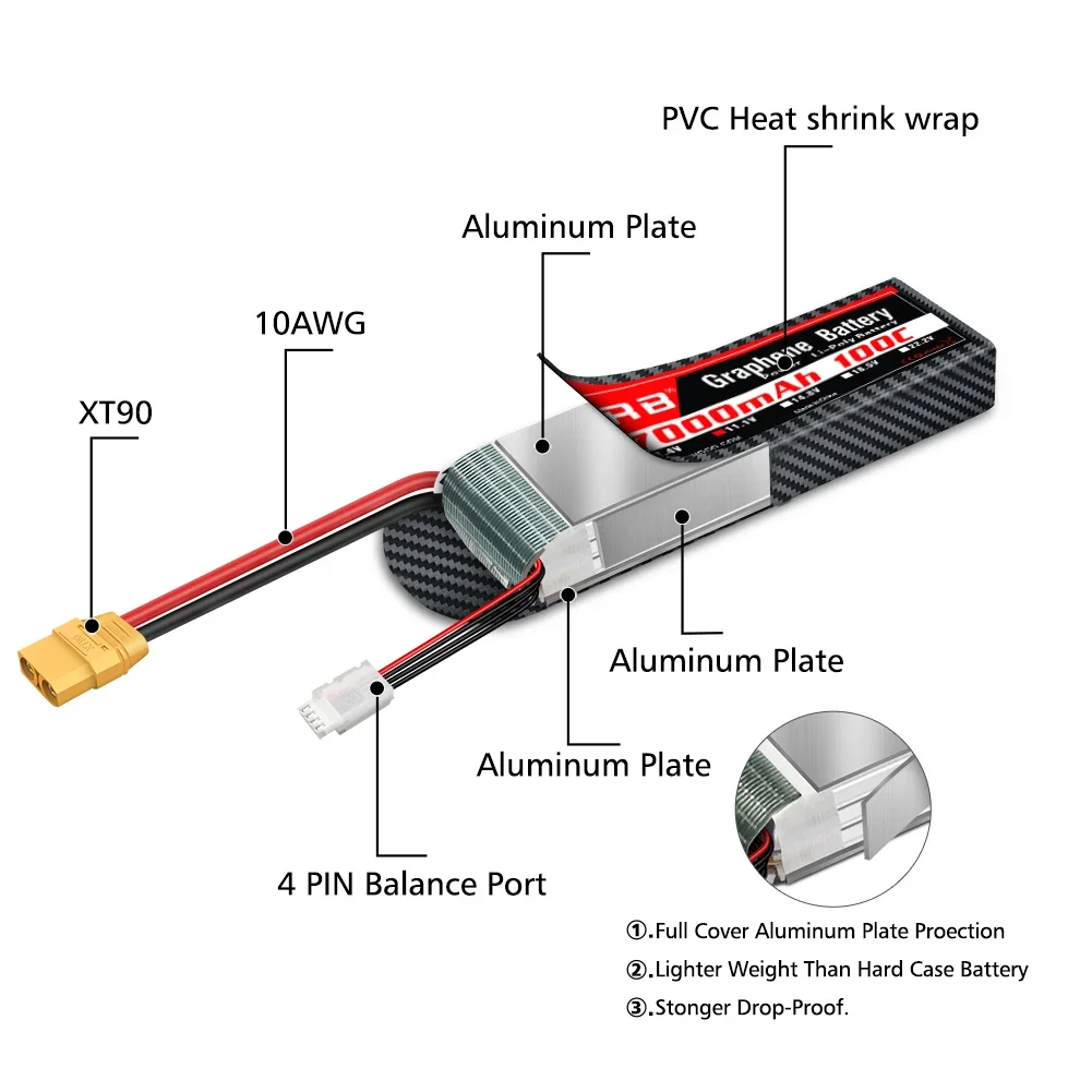 Baterai Graphene 2S 3S 4S 6S R - 6S Lipo Battery 22.2V 5000Mah ulasan dan harga