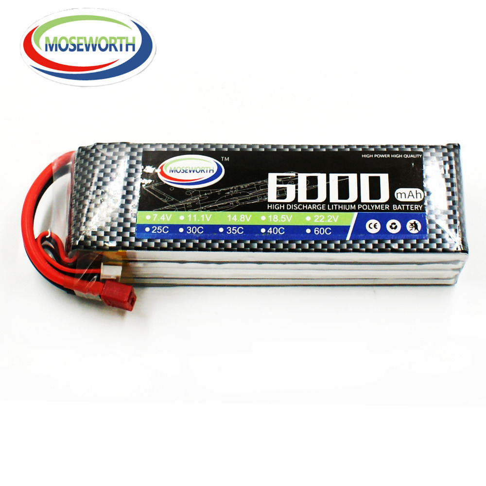 Baterai Lipo Mainan RC 4S 14.8 - 4S Lipo Battery 14.8V 6000Mah ulasan dan harga